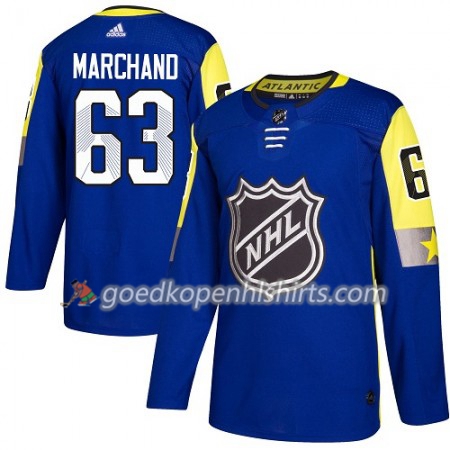 Boston Bruins Brad Marchand 63 2018 NHL All-Star Atlantic Division Adidas Royal Blauw Authentic Shirt - Mannen